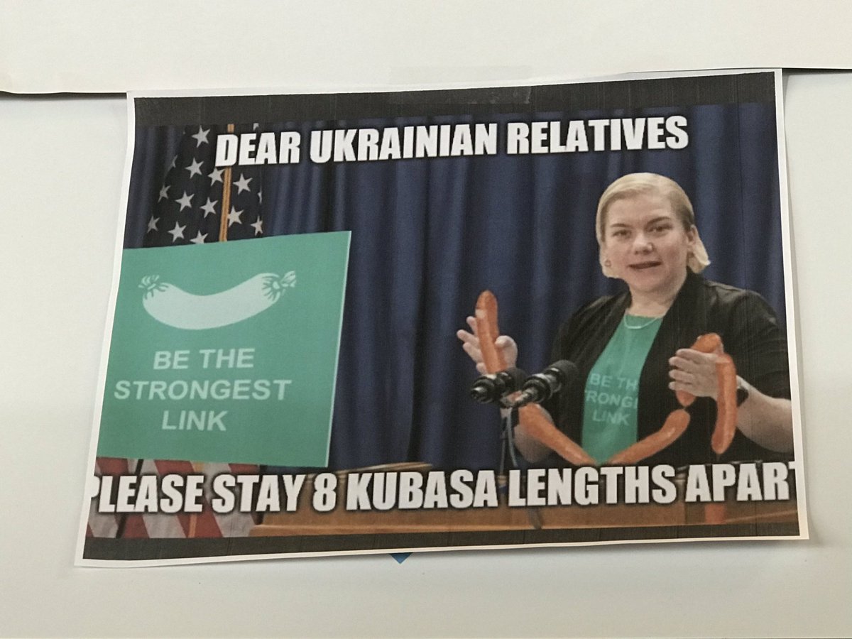 Noticed this awesome ‘social distancing’ sign when I picked up my order today at Stawnichy’s Mundare Sausage. 
“Stay 8 kubasa lengths apart”
😂🤣 #ShopLocal #yeg #shpk #UkrainianFood #bestkubasa