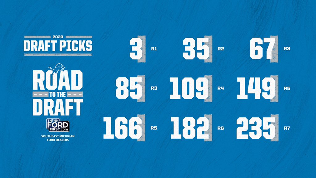 Lions's tweet photo. Here are the picks. #OnePride https://t.co/7XCdp9KpAL