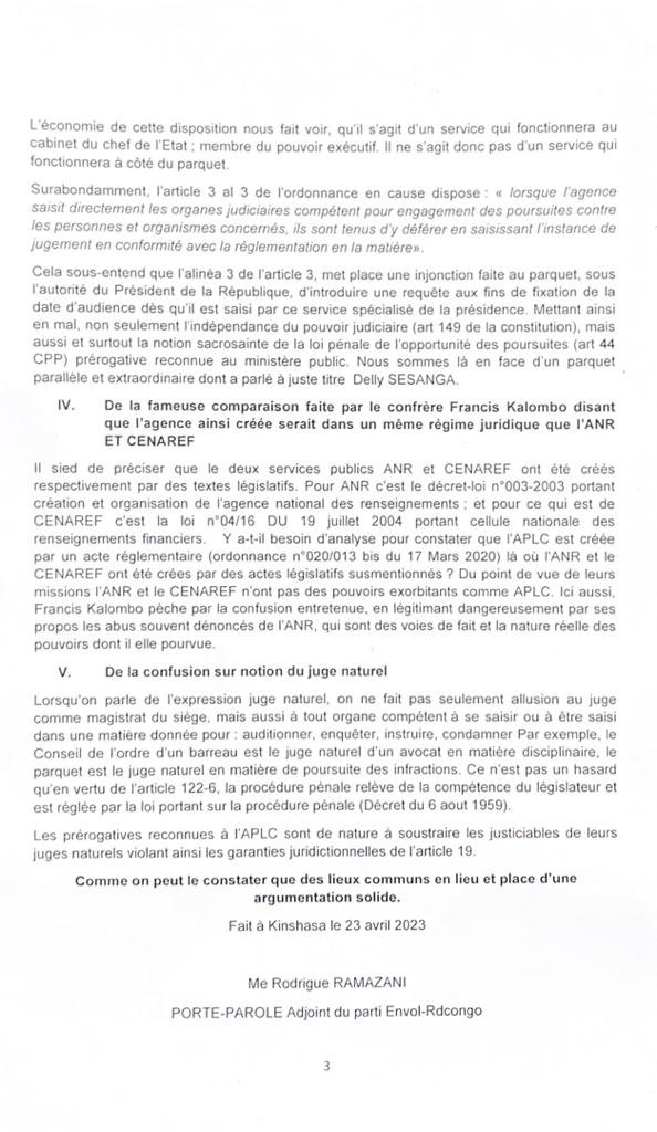 Rbekola's tweet photo. L'ordonnance n'020/013bis du 17 mars 2020 sur l'APLC promulguée par @fatshi13 est inconstitutionnelle. Je m'invite au débat en répliquant contre les arguments d @Franciskalombos qui soutient le contraire. @DSESANGA @rkitsita @StanysBujakera @soniarolley @KimKimuntu @MichaelTshi https://t.co/1n55WgIdBM