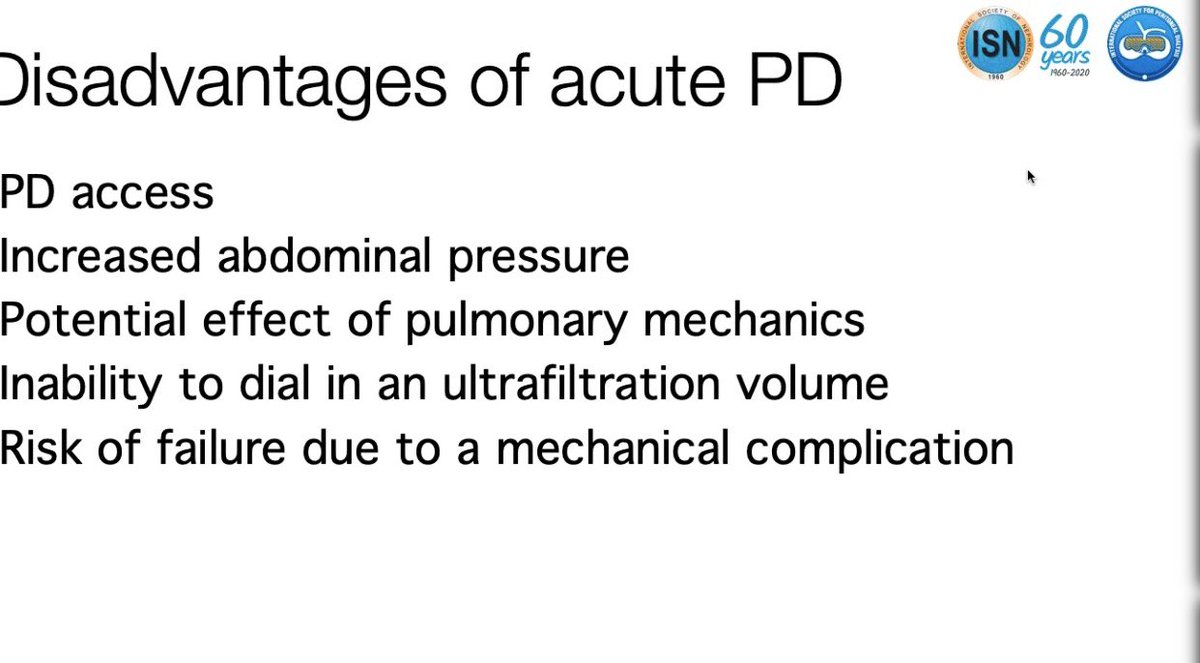 What are the advantages of acute PD in the ITU for covid19 patients? But there are disadvantages too ..