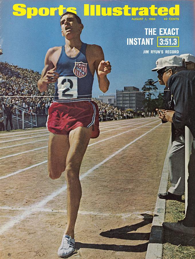My 3rd SI cover was my 1st World Mile Record at 3:51.3. 1st American since Glenn Cunningham. My future wife Anne is in the crowd on the left. Race video: 