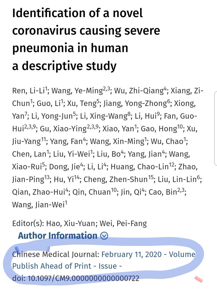 With  #China confirming  #COVID19 deaths on 31 December 2019. Even allowing for the  #Genome sequence to have been discovered in January 2020,  #JennerInstitute appear to be ahead the game in their pursuit of a  #vaccine on 10 January 2020?    #SarahGilbert  #chriswhitty