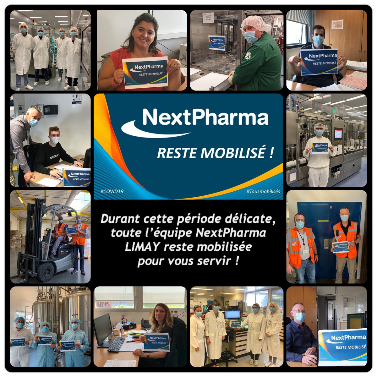 BertrandPiha's tweet photo. Toute l'équipe #NextPharma est mobilisée face au #COVID19 pour assurer la continuité de la fabrication pharmaceutique et soutenir nos clients et partenaires locaux durant cette période.
#Tousmobilisés 
#pharma
#Patient_first #médicaments #limay https://t.co/kWwsky4GzL
