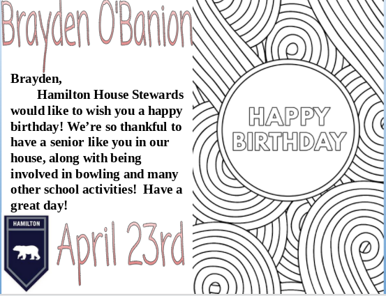 TNHSBears's tweet photo. Happy Birthday Brayden O'Banion!! #HappyBirthday #GoBears https://t.co/f2GBWYOwaF