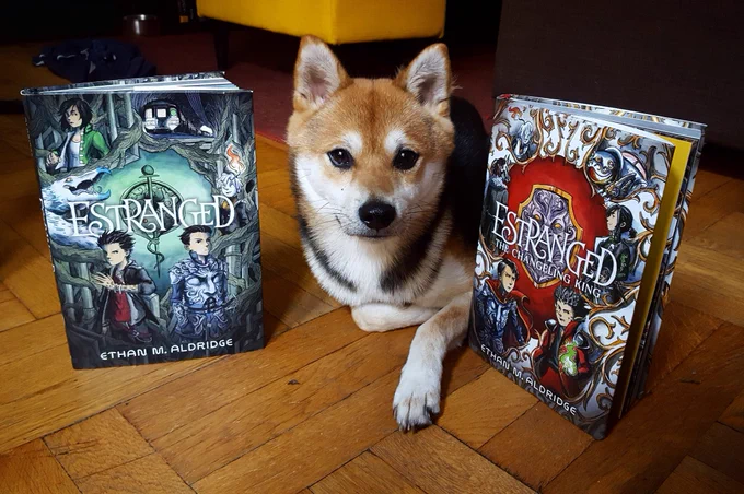 It's #WorldBookDay! Escape into an underground world of unknown dangers and faerie magic in my graphic novel series, ESTRANGED! Kitsune hopes you will enjoy it, and so do I. Signed copies can be ordered from @BooksofWonder https://t.co/oD9fVBqeyJ #worldbookday2020 