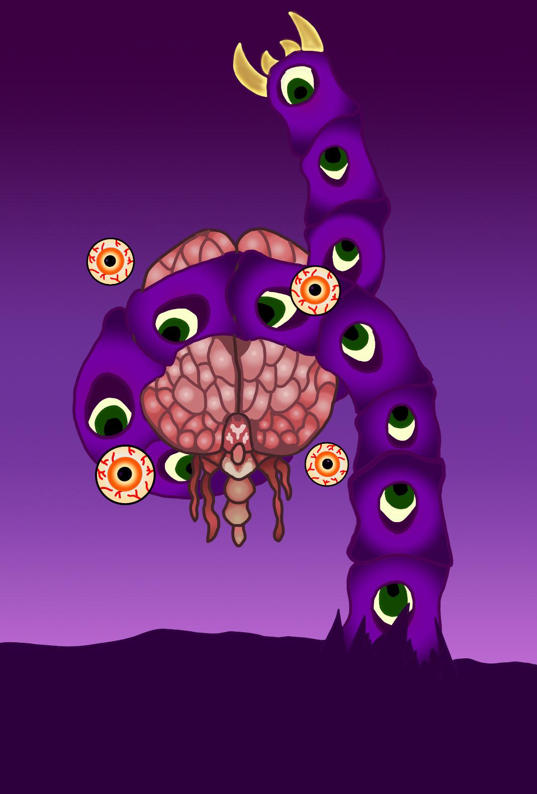 Drawing all Terraria Bosses, No. 4: Eater of Worlds : r/Terraria