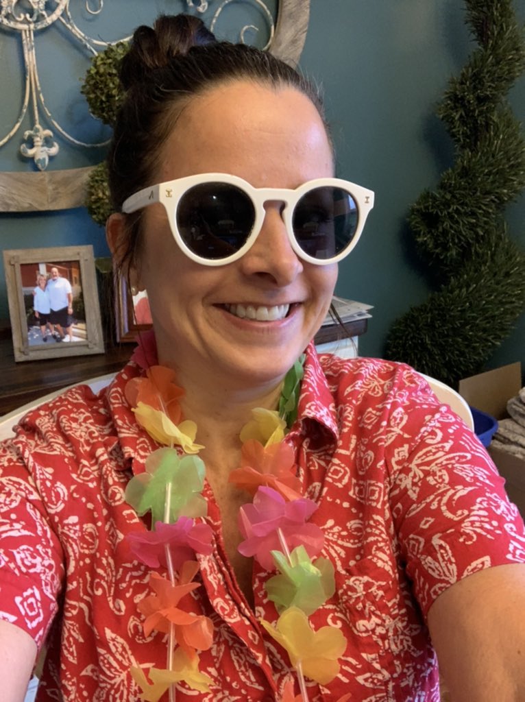MichelleConely's tweet photo. @flyndefy It was Hawaiian Day for Care and Connect this morning. Sad I couldn’t get a group picture. Yes Fearless Females! https://t.co/76K0CjuaG6