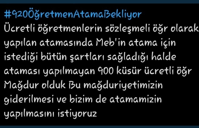 Tarihhh1's tweet photo. #920ÖğretmenAtamaBekliyor
@RTErdogan 
@ziyaselcuk 
@dbdevletbahceli 
@tcmeb 
@emrullahisler 
@kamilaydinmhp 
@haozdemir 
@habibeocal46 
@oerdem42 
@mhpyasarkaradag 
@MucahitArinc
@osman_oren 
@CilezHasan 
@tasar_cemal
@hmzayd
@serkantopalchp https://t.co/CVWujqBKlP
