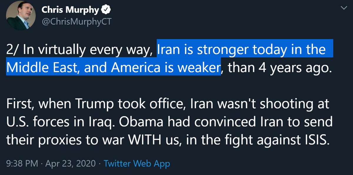 Your periodic reminder that Sen. Chris Murphy is a staunch advocate of appeasing the dictatorship in  #Iran & pushing this regime's talking points.It is worth noting that he secretly met with Iranian FM  @JZarif & has close relations with Tehran's DC-based lobby  @NIACouncil.