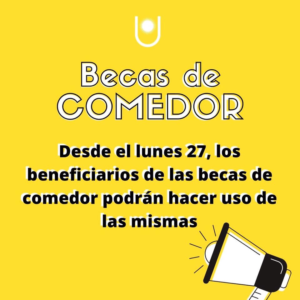 ATENCIÓN BECARIOS DE COMEDOR❗️
➡️ A partir del próximo lunes, los beneficiarios podrán concurrir a los comedores universitarios.
En el siguiente link ofrecemos las recomendaciones a tener en cuenta: bit.ly/2x1S9MW