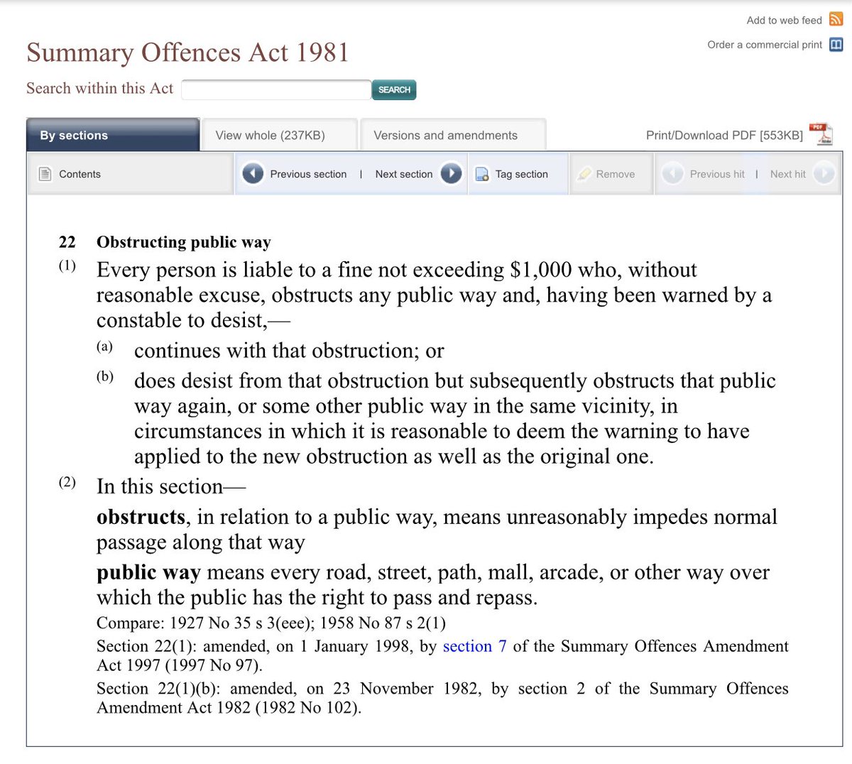 The most squarely applicable offence is s22 of the Summary Offences Act. But that injects doses of reasonableness into the mix.