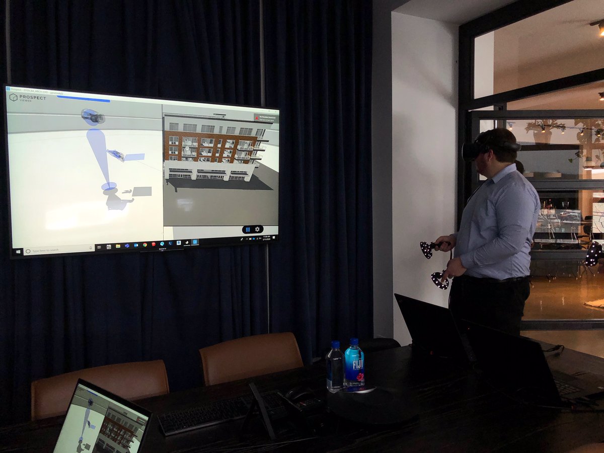 WareMalcomb's tweet photo. Our Oak Brook team recently presented our latest VR capabilities to multi-family developers to illustrate how we can provide collaborative design services with their teams. #WareMalcomb #WMChicago #virtualreality #architecture https://t.co/xUNJ7c2s7M