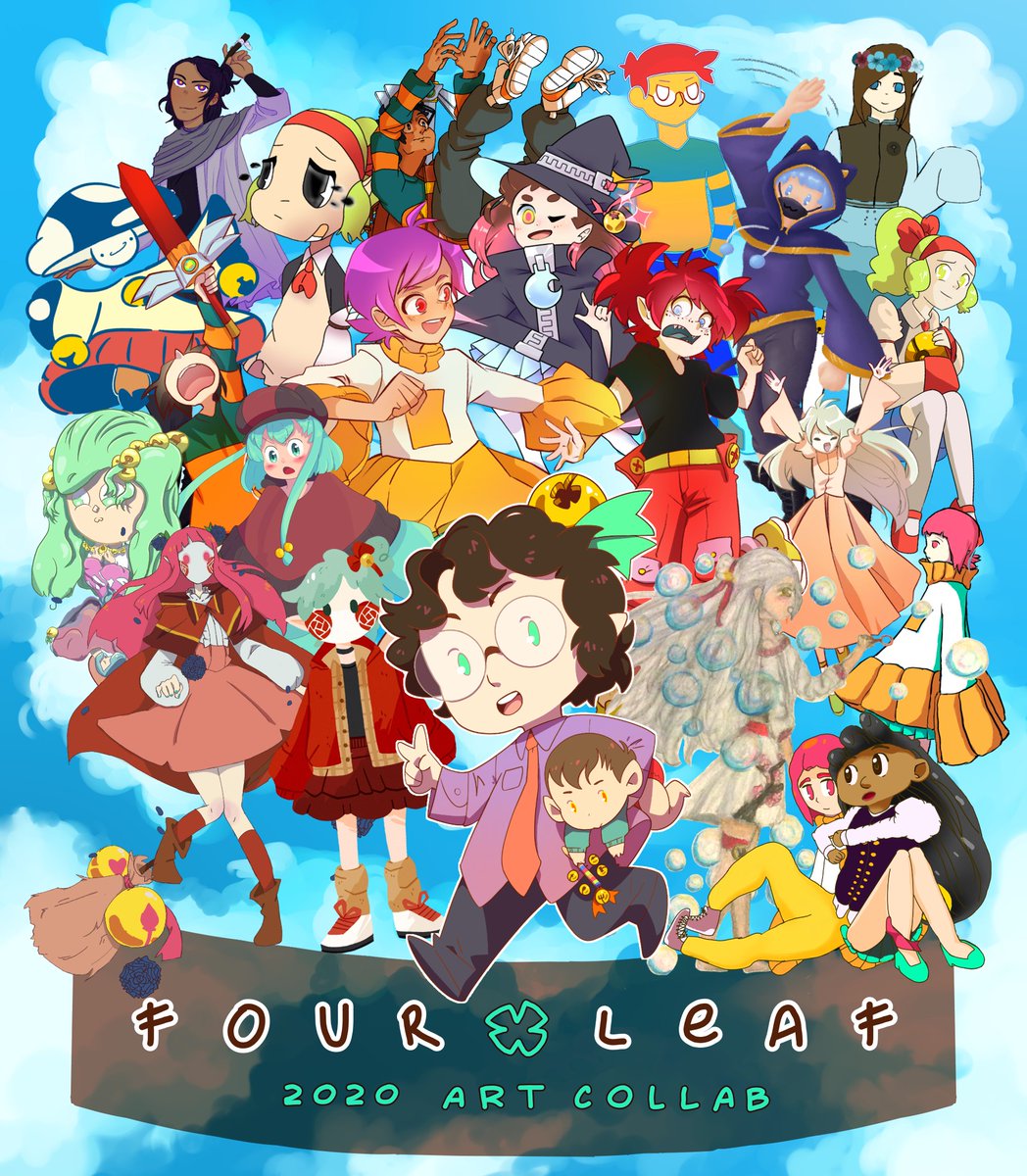 The amazing collaboration drawing made by the peeps from the Four Leaf Discord! You might have seen it in the last 4L episode. This community is amazing 💖🍀
Shout out to <a href="/LividJava/">LividJava</a> for organizing this community project :D

If you wanna join us➡️discord.gg/bE9uJ67