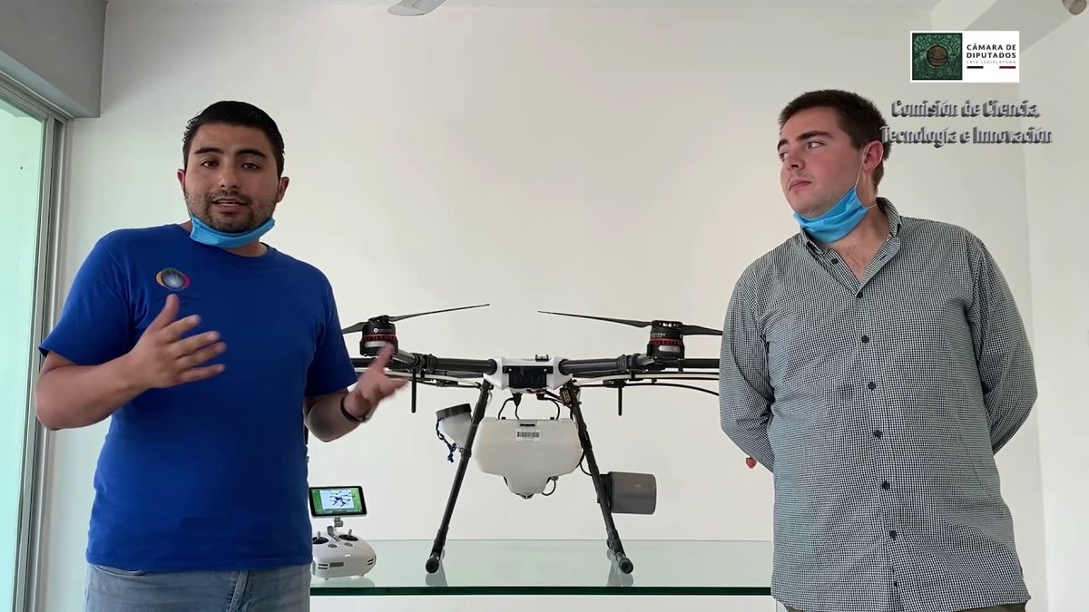GeraldinaHV's tweet photo. Como parte de la #CCTI me enorgullece presentares en este #JuevesDeCTI a estos jóvenes  que con gran visión en estos momentos de crisis, transformaron su negocio para el uso de drones en la sanitización  de espacios para hacer frente al #Covid19.

https://t.co/3LjcdMbBlL https://t.co/yFPYPp0FAw