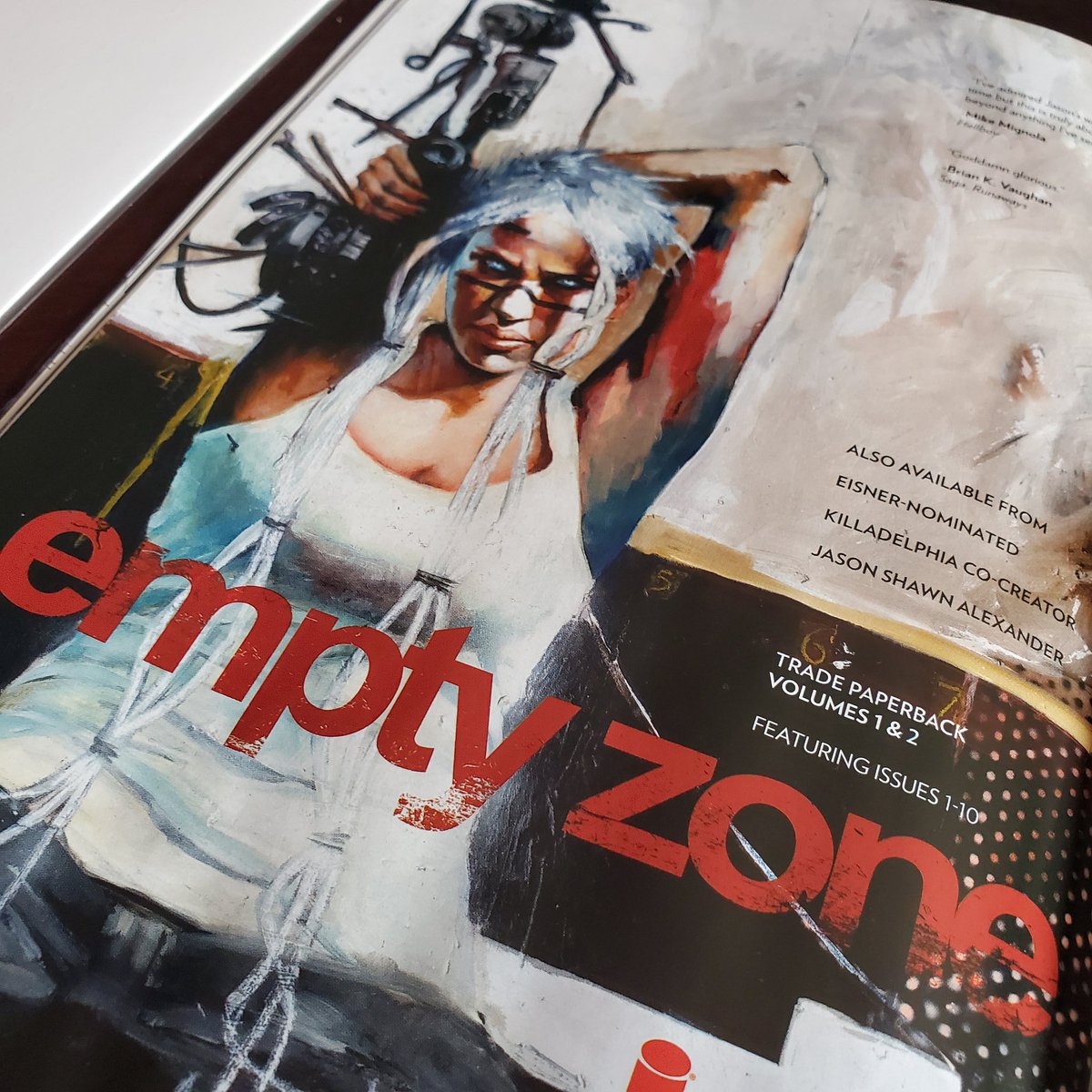 TheGeekyAgent's tweet photo. @jasonshawnalex so I'm reading #Killadelphia and fail to make the connection that another favourite of mine #EmptyZone is also your work ... yeah, I know. Now that I'm awake, which of your other works would you recommend I read next? https://t.co/F8Zq7SeWOp