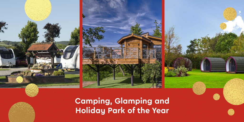 Our next award is for Camping, Glamping and Holiday Park of the Year. The finalists are @valeofpickering <a href="/WoldsEdge/">Holiday lodges, York</a> and York Holiday and Cycle Stop. The award is sponsored by @minsterfm #VYTA20
