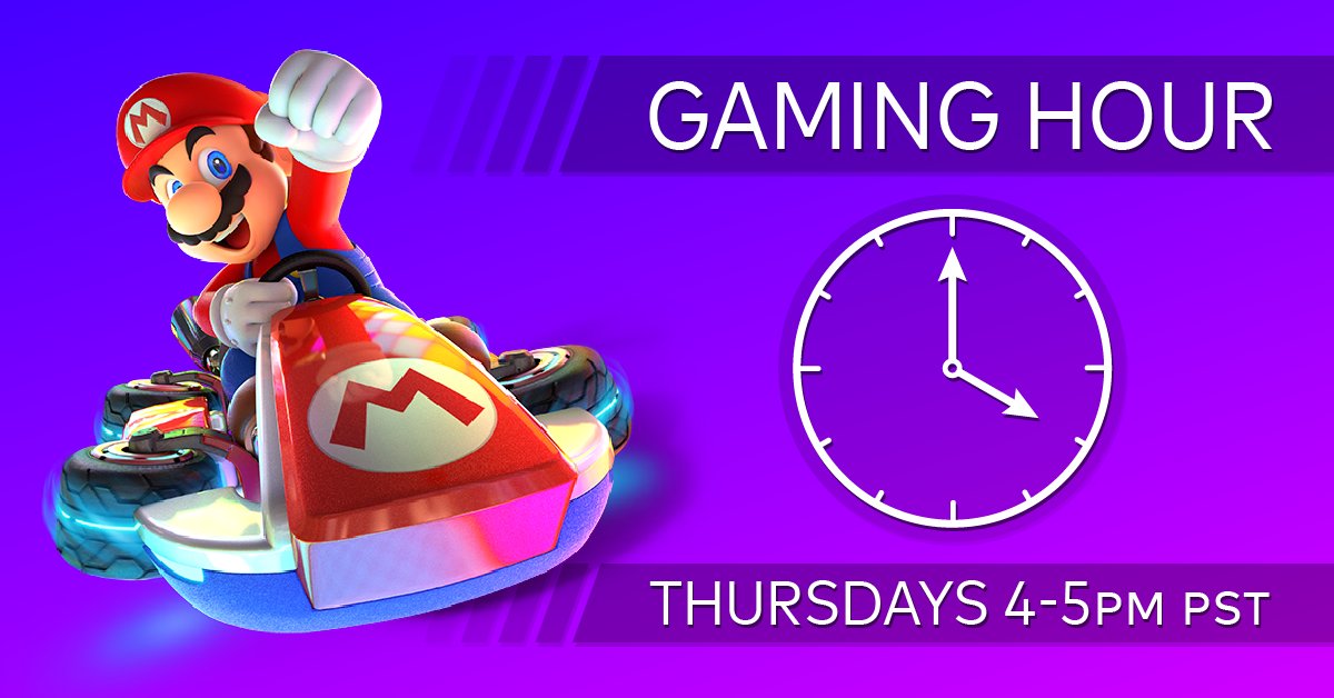 NintendoCanada's tweet photo. Time to start your engines Canada! For this week’s #GamingHour, bring out your #MarioKart 8 Deluxe game and get ready to do some races online. Which racer will you choose? https://t.co/U8KVo18Hsq https://t.co/yS9PMtzOLM