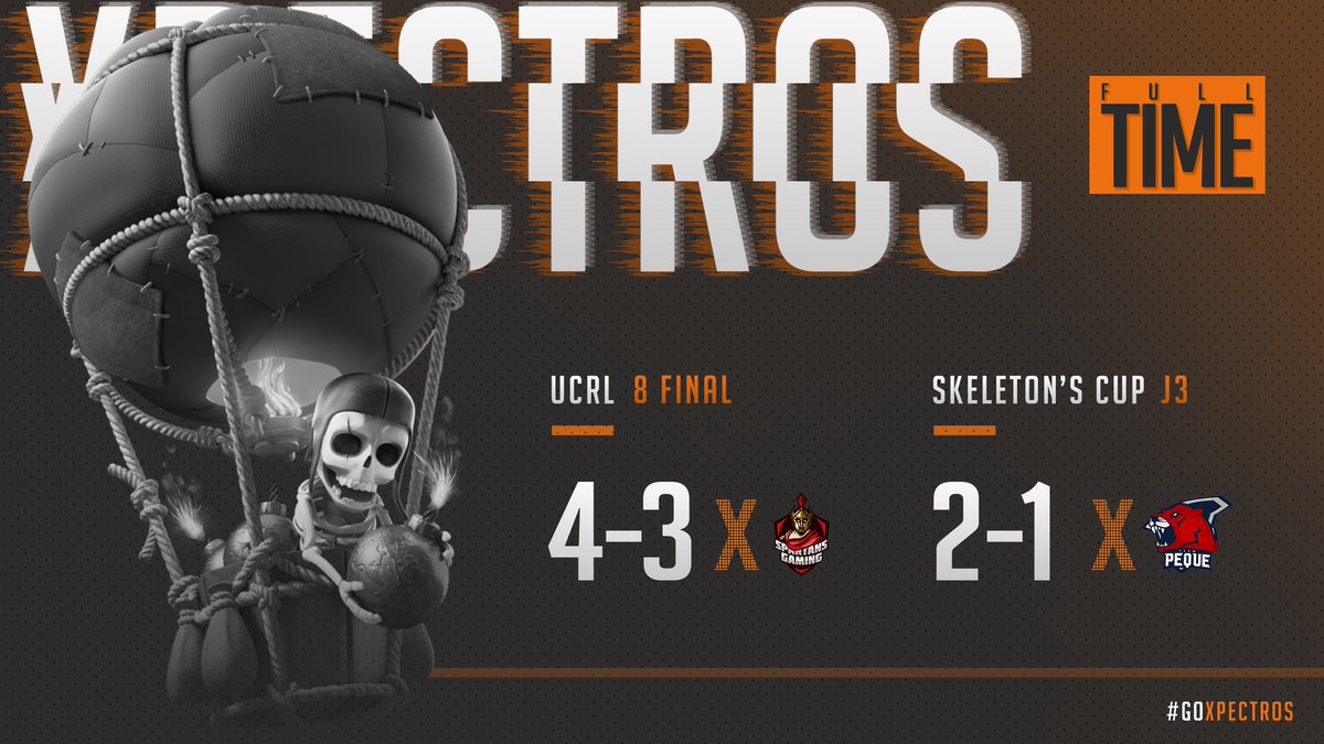 #Las2Primeras👏

Ayer logramos un pokker de victorias iniciando con 2 partidazos.

📌 4 - 3 (9-6 Global)
🆚️ <a href="/SpartansGamingX/">Spartans Gaming</a>
🏆 @UefaClash
🏅 <a href="/Eragon_0937/">Eragon</a>
🗣 @DAVID_2HP

📌 2 - 1 (3-0/2-3/2-0)
🆚️ <a href="/TeamPeque/">Team Peque</a>
🏆 <a href="/CupSkeleton/">Skeleton's Cup</a>
🏅 <a href="/BuenrostroH13/">Buenrostro</a>
🗣 <a href="/Villo55/">Miguel5</a>

🎀 <a href="/FabricioEspejo7/">Fabricio Espejo</a>