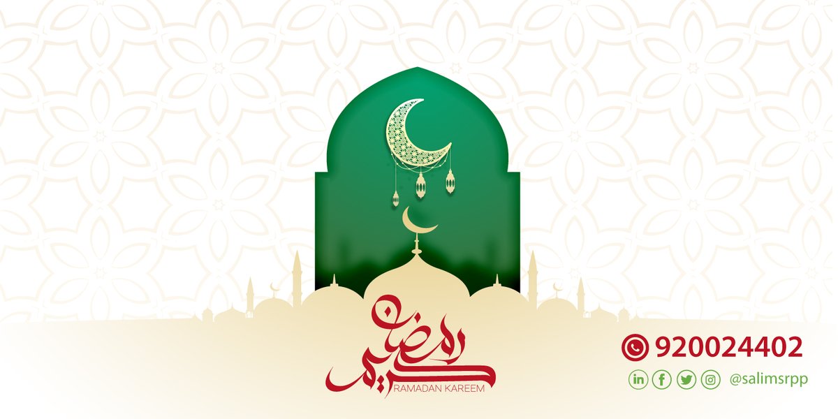 🌙تهنئكم #خدمة_سالم بحلول #شهر_رمضان_المبارك الله يهله علينا وعليكم بالخير والبركة والأمان.
#رمضان_كريم #رمضان_2020 
🌙#SalimService wishes you a blissful #Ramadan 
May it brings immense joy and safety to you and your family.
#Ramadan2020 #RamadanMubarak