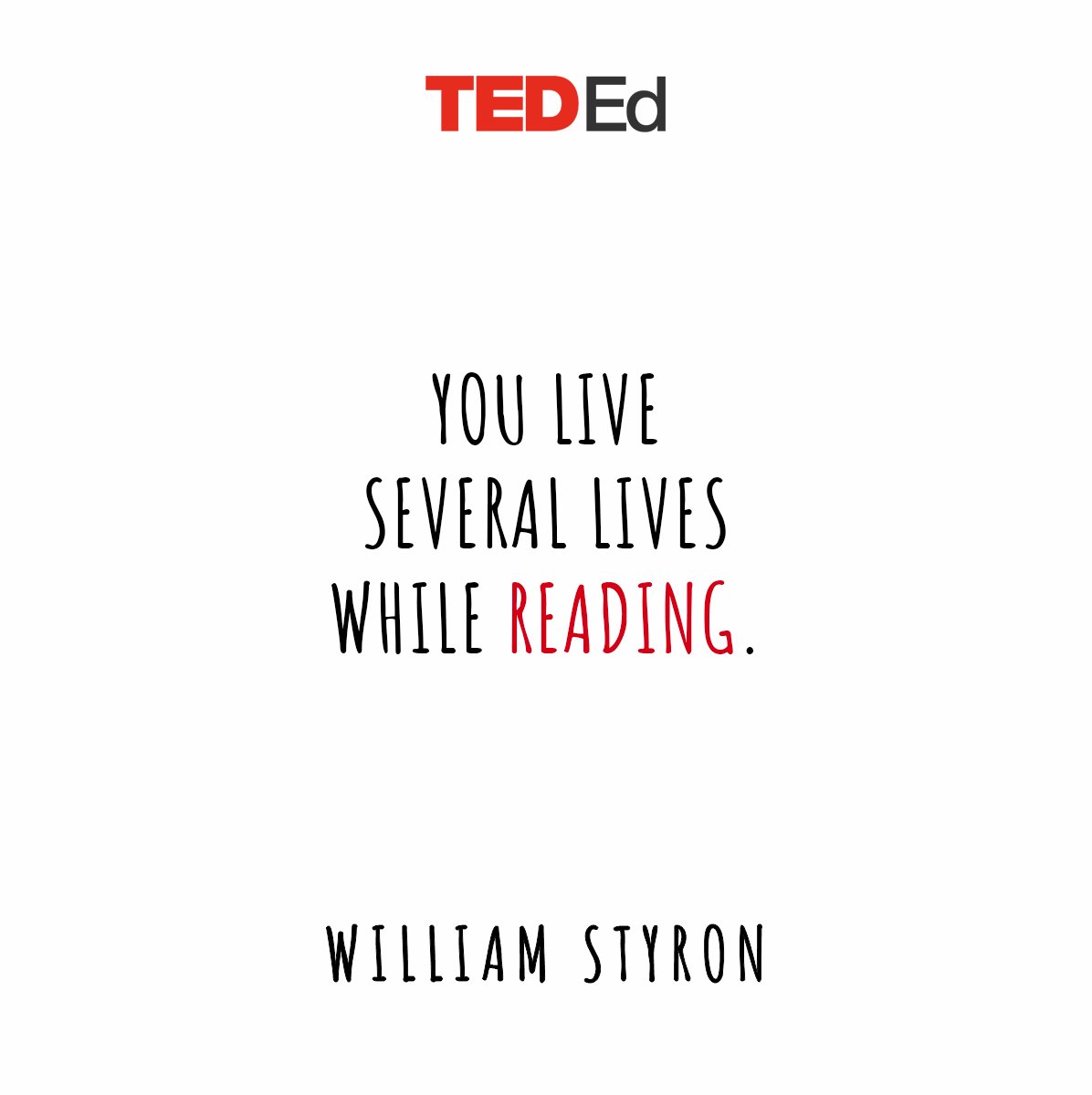 TED_ED's tweet photo. Happy #WorldBookDay! What quote from your favorite book inspires you? https://t.co/TcUcttxN2n