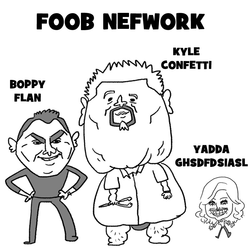 Look- I drew this last night just to be funny I like these three chefs/FN peoples and this isn't me trying to be mean it's just me having a giggle at three very drawable Food Networks. 