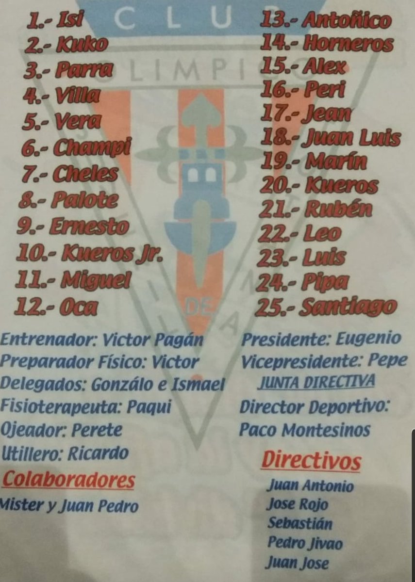 FOTOGALERIA #historiaolimpico 
Temporada 2017/2018 AÑO DE ASCENSO TERCERA
Isi,Kuko,Parra,Villa,Vera,Champi,Cheles,Palote,Ernesto,Kueros Jr, Miguel, Oca, Antoñico, Horneros, Alex,Peri,Jean,Juan Luis, Marin, Kueros, Rubén, Leo, Luis,Pipa,Santiago.
Entrenador: Victor Pagán