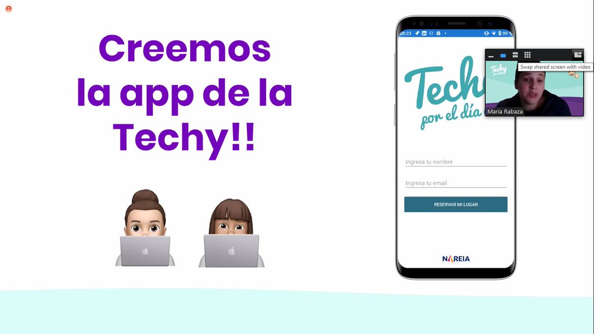 Ahora en <a href="/Nareia_Software/">Nareia</a> aprendiendo a hacer una app para reservar cupo para el #Techyxeldía <a href="/CutiUy/">Cuti</a> del año que viene.