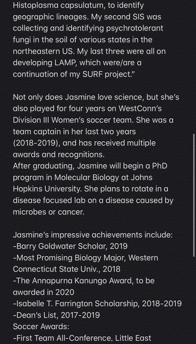 wcsubiology's tweet photo. STUDENT SPOTLIGHT! https://t.co/SNLWtyYcjg