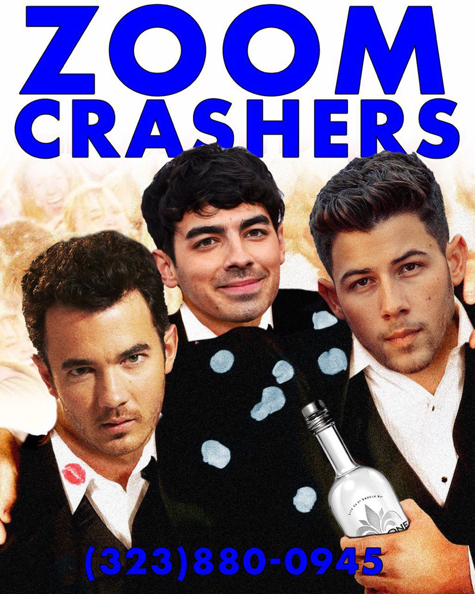 jonasbrothers's tweet photo. Tomorrow. 5pm PT. We're crashing your Zooms.

Throw a #JonasWatchParty for our new concert movie #HappinessContinues tomorrow starting at 5pm PT and text us Zoom links and meeting IDs 🥳 (323)880-0945 https://t.co/bWFQGTeEMx