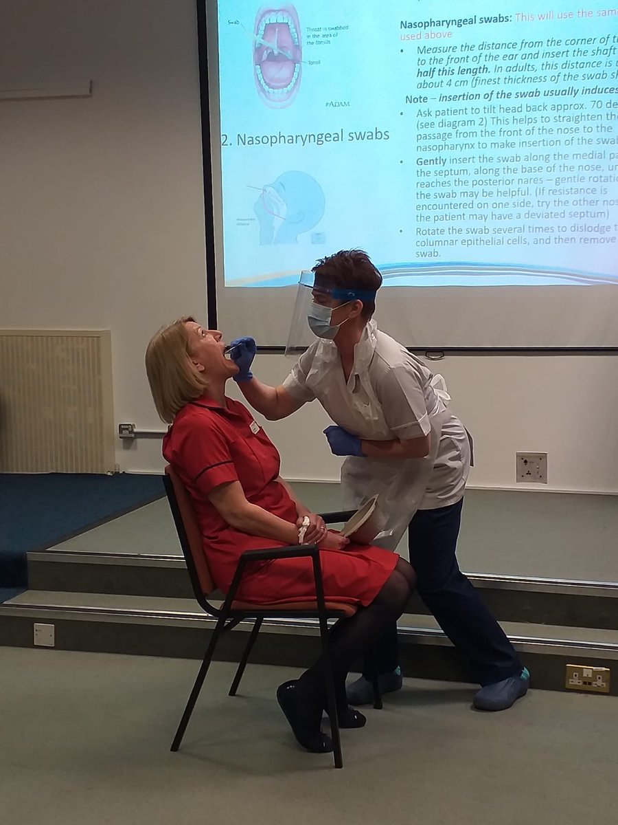 NickyGoodwin's tweet image. Perfect preparation yesterday to open up WVT covid-19 staff swabbing hub today @ljweston72 and Thankyou @LucyFlanagan70 for being our volunteer patient.