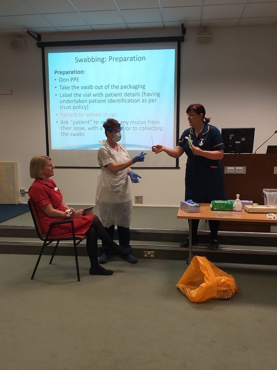 NickyGoodwin's tweet image. Perfect preparation yesterday to open up WVT covid-19 staff swabbing hub today @ljweston72 and Thankyou @LucyFlanagan70 for being our volunteer patient.