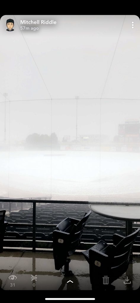 MitchRiddle3's tweet photo. Let’s flash it back to one year ago today and the craziest hail storm ever #riptarp @houndsdirtkings @rockhounds https://t.co/BX2ZU8PAYS