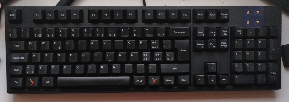 TheRealToaster's tweet image. Programmable WASD Keyboard with #illumos META key :)