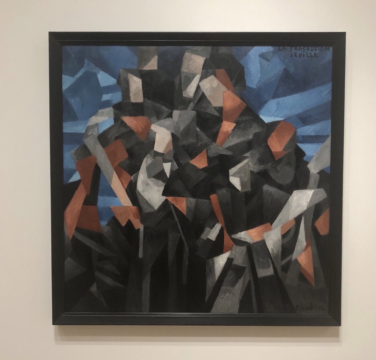 Before establishing himself as a pioneering member of the dada movement, Francis Picabia experimented with other forms of modernist painting. “The Procession, Seville” belongs to a group of works the artist made between June and September of 1912.