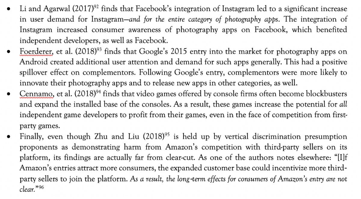 5a) Again and again, the evidence suggests that self-preferencing by digital platforms is good for consumers *and* third party businesses, because it grows the market for the things they’re selling.