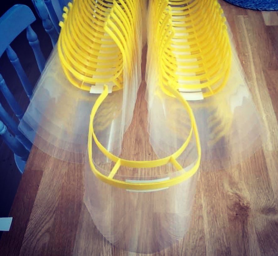 UniqueEventsltd's tweet photo. Unique laminators were in overdrive this week to help make 200 face shields, created by our very clever friends Lynsey &amp; Dougie. Over the last 10 days they delivered to 35 lothian care homes and 4 hospitals.
#localheroes #NHS #clapforthenhs #clapforcarers #givethemppe #monthenhs https://t.co/qHSh3efsg0