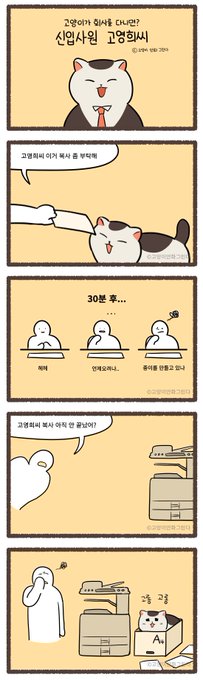 고양이가 회사에 다닌다면? 신입사원 고영희씨 