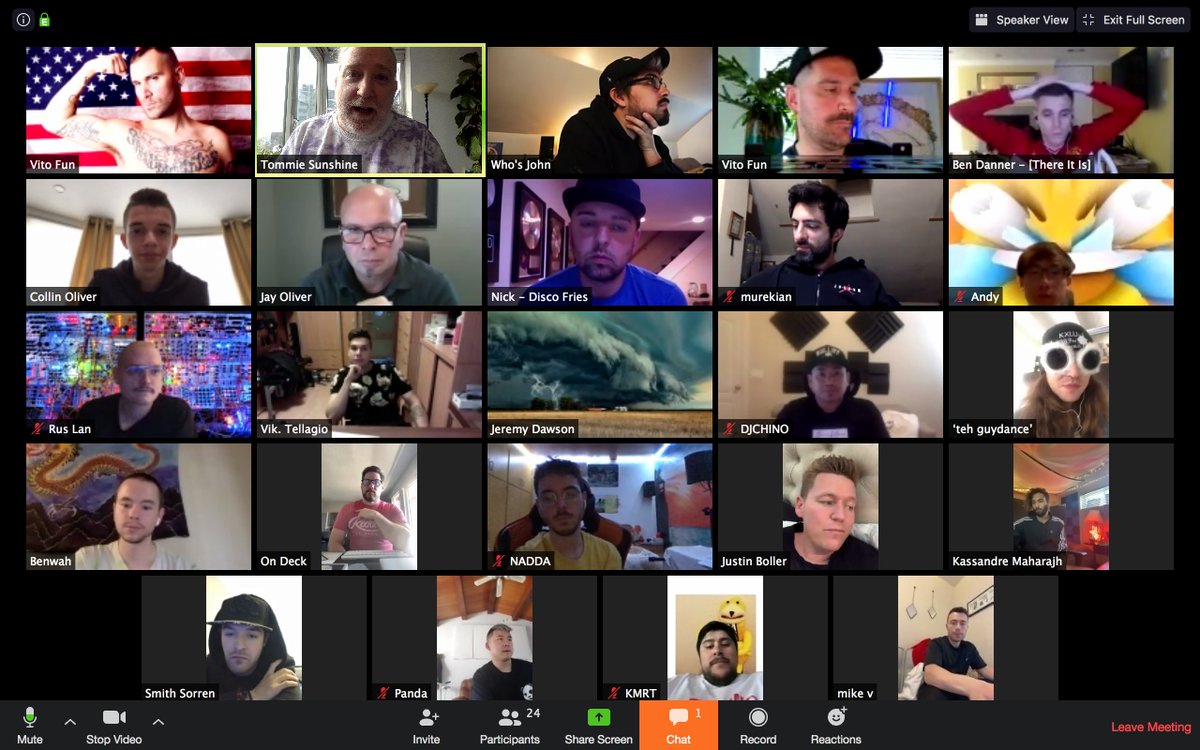 tommiesunshine's tweet photo. had an unbelievable @zoom_us call w/ 24 @BrooklynFire artists talking about where do we go from here! #StayInside (everyone on the call, tag yourself below!) https://t.co/L5IzsLRKzY