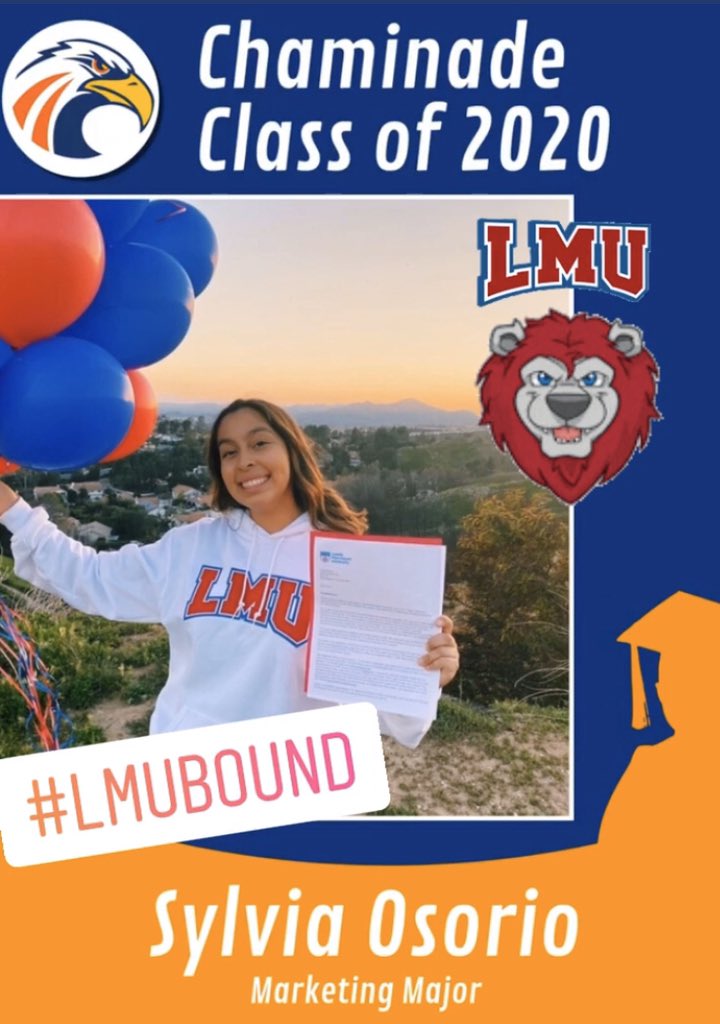 nadeactivities's tweet photo. Congratulations Sylvia! #chaminade2020 #lmubound @ChaminadeCCP @ccpcounseling @chaminade2020 https://t.co/Jpes5fqUEJ