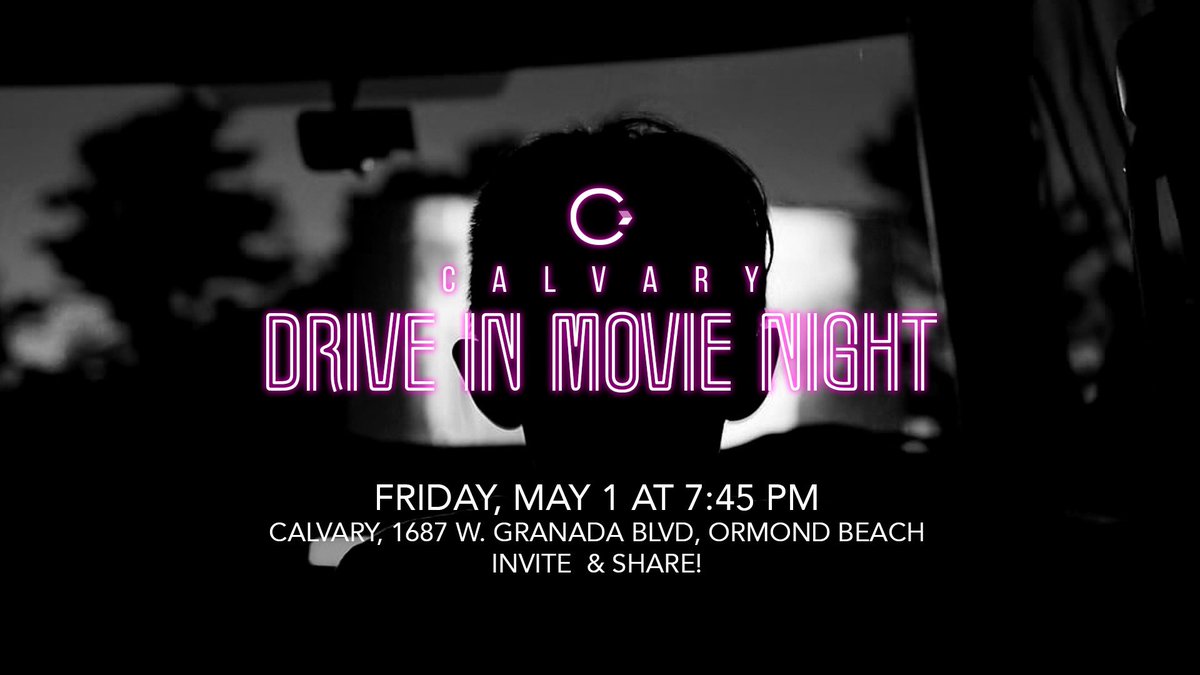 CCAOrmond's tweet photo. Next Friday Calvary is having a drive in movie night for the whole family!! 🎥 We want to hear from you: what was the first movie you ever saw in theaters? Comment down below and see if you have any movie twins!! Hope to see you at the drive in next Friday😃 https://t.co/YHQGMd0hhh