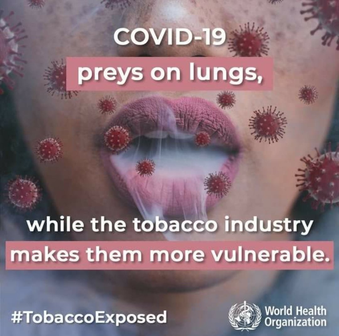 Teerona's tweet photo. Smokers are at a greater risk of fatal respiratory conditions with the virus. They don't only impact their own health negatively but those around them #notagooddecision #cigarettes #Covid19SA https://t.co/dZ7mZNReYK