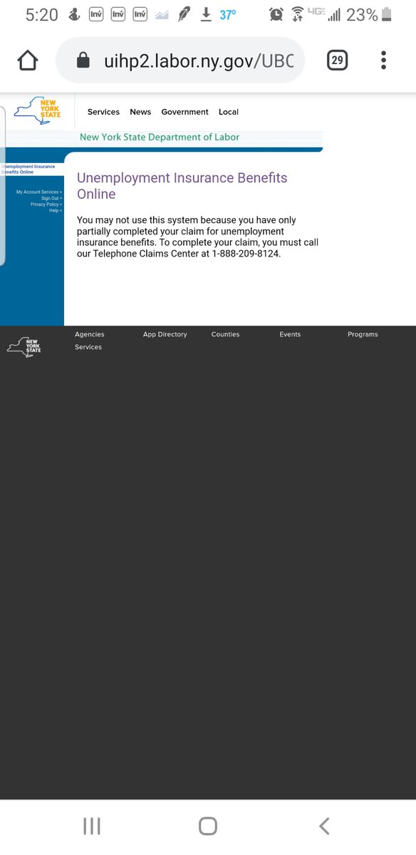 LewisCa61477922's tweet photo. @NYSLabor Now I getting this still can't certify for weekly benefits??? https://t.co/9L6aKNTKgw