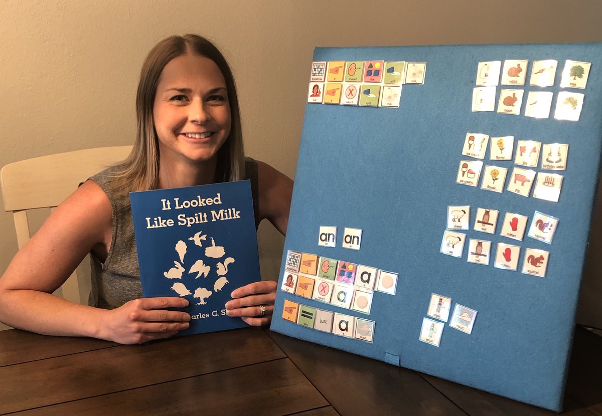 SLP Alyson Ostdiek prepares lessons for her students using core vocabulary and engaging stories. Thank you Ms. Ostdiek for your creativity!