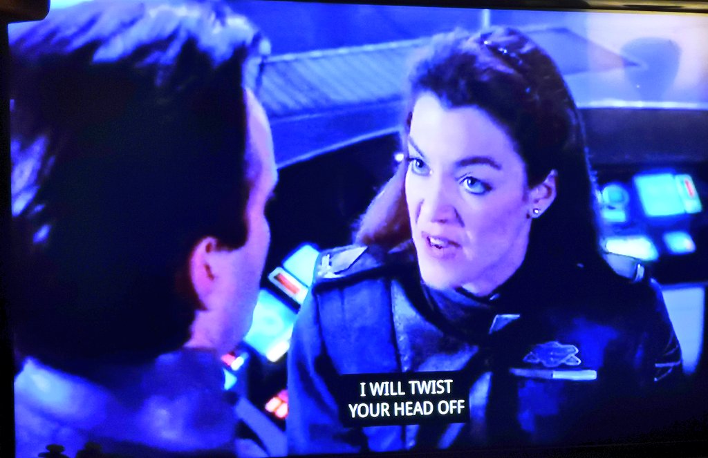 Episode 16  #Babylon5 - "Eyes". Ivanova took a DNA tests turns out she's 100% THAT BITCH for standing up for consent above all  #Ivanova