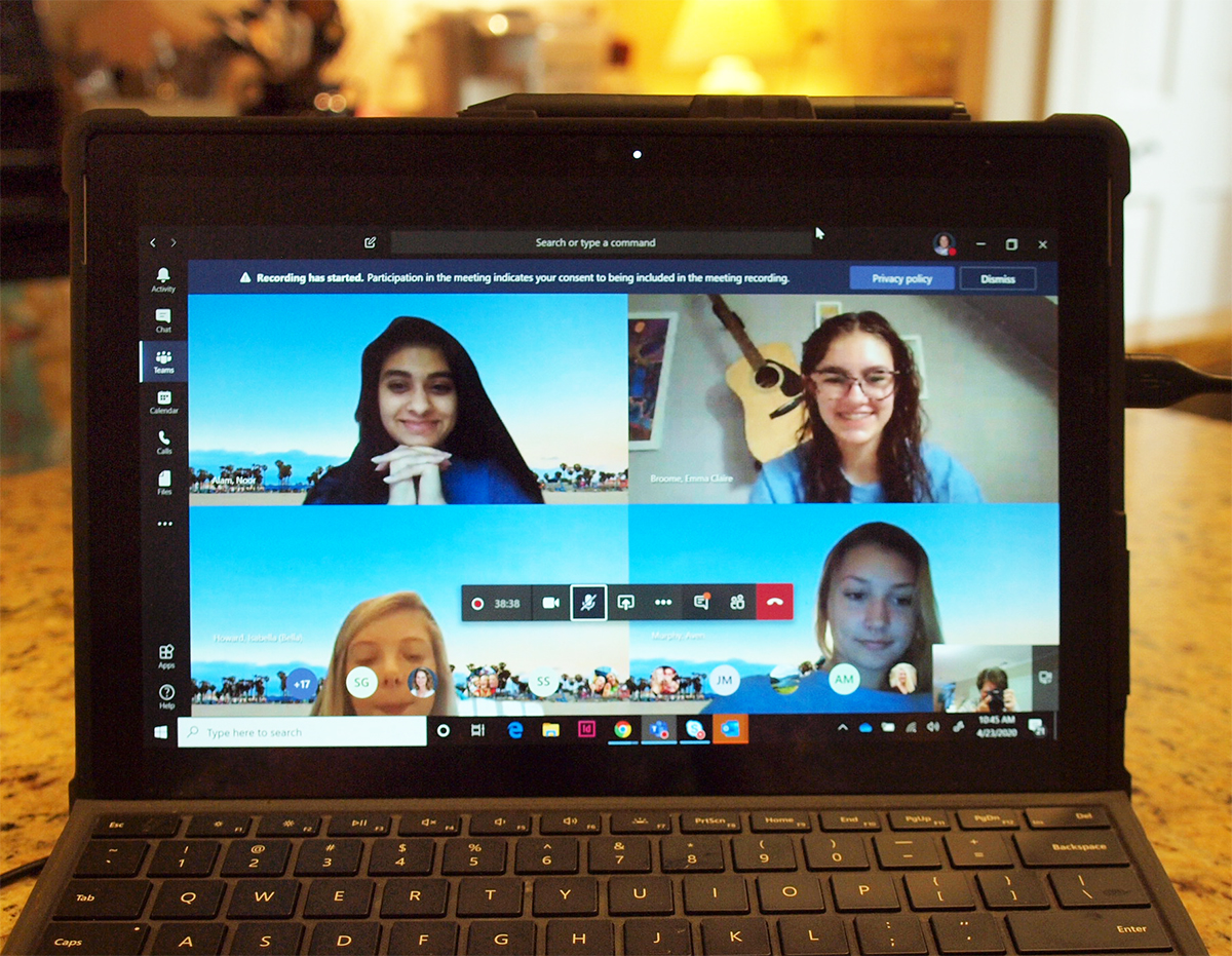 SaintMarysNC's tweet photo. Today in our virtual classroom @SaintMarysNC! 9th grade seminar program wraps up innovation track with virtual "Shark Tank" style pitches with array of products to meet challenges big and small! Read more: https://t.co/8VlORvFxr8 #smsseminar #virtualsms #sharktank https://t.co/ZVJhHk76kv