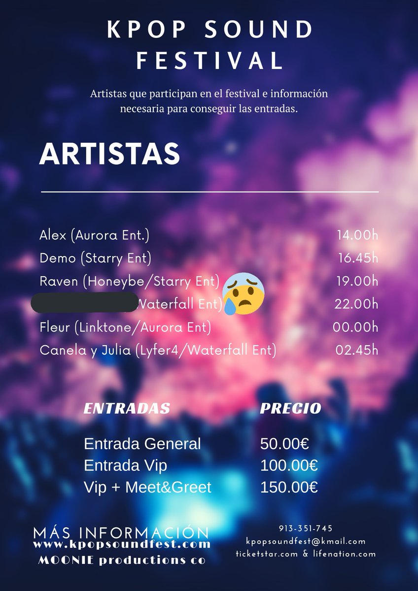 mooniePROD_CO's tweet photo. [#KPOPSOUNDFEST]

NOTICIA BUENA Y MALA

@imravny cancela su actuación por problemas logísticos.

Sentimos mucho comunicar esta mala noticia, pero esperamos que disfruteis igualmente del festival!!

La buena noticia es que, formará parte del jurado del festival! 🎉 https://t.co/KpHKeM1UMs