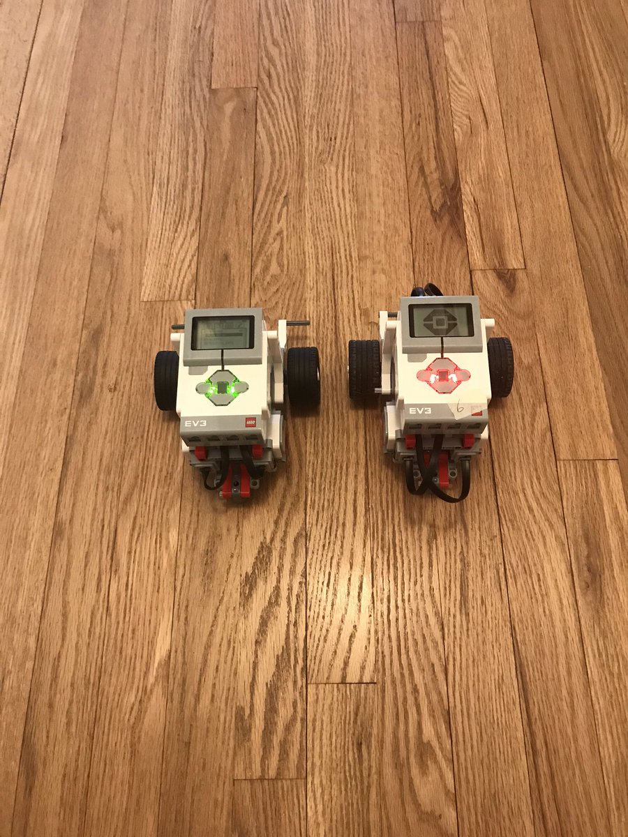 mrsdboyer's tweet photo. Quarantine #Stem teacher fun time.  Remote control robot races learning to use the #legomindstorm commander app.  While I miss my s’s so much, I’m really excited learning new things to bring back to the lab for them to use! #PDathome #stem #byramstem #byrampride #ev3 #robotics https://t.co/umfeIXWy3z