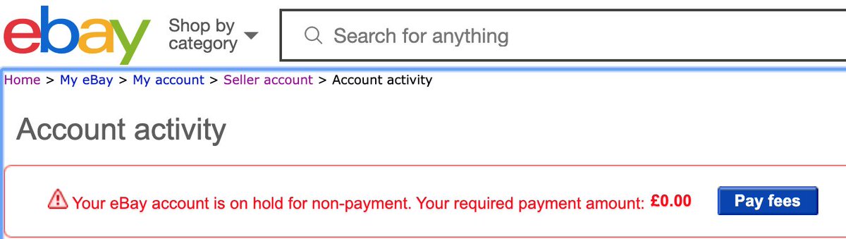 Sure I'll get right on that <a href="/eBay_UK/">eBay UK</a>