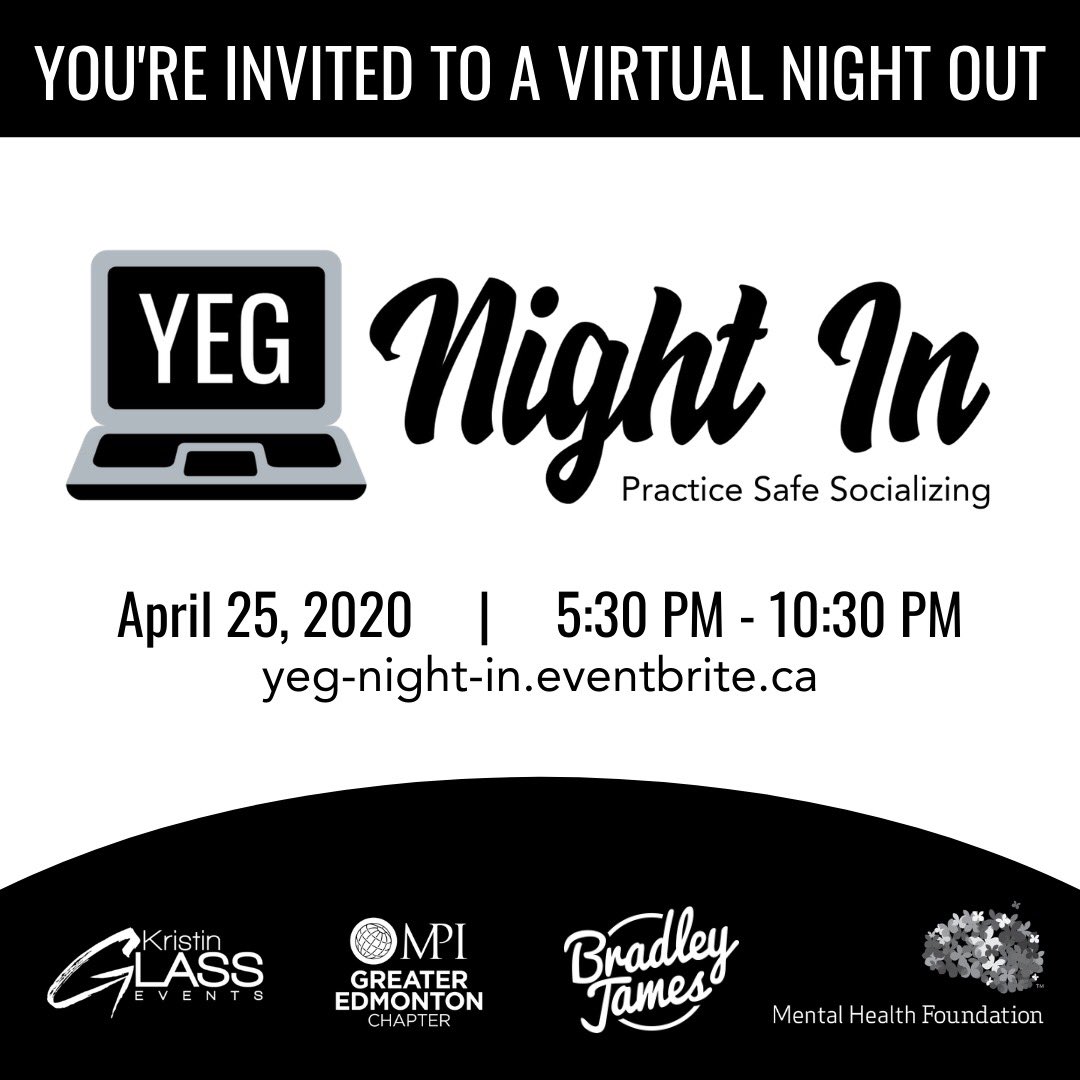 Looking forward to YEG Night In which is in support of @mentalhealthab &amp; featuring @BradleyJamesEnt &amp; <a href="/MarkRobertMcCue/">Hall of Famer Mark McCue</a> with more to come.

Join us! Tickets still available - use code FRIEND10 at checkout for $10 off. Ticket link: YEG-night-in.eventbrite.ca #yeg #yegevents #yeglife