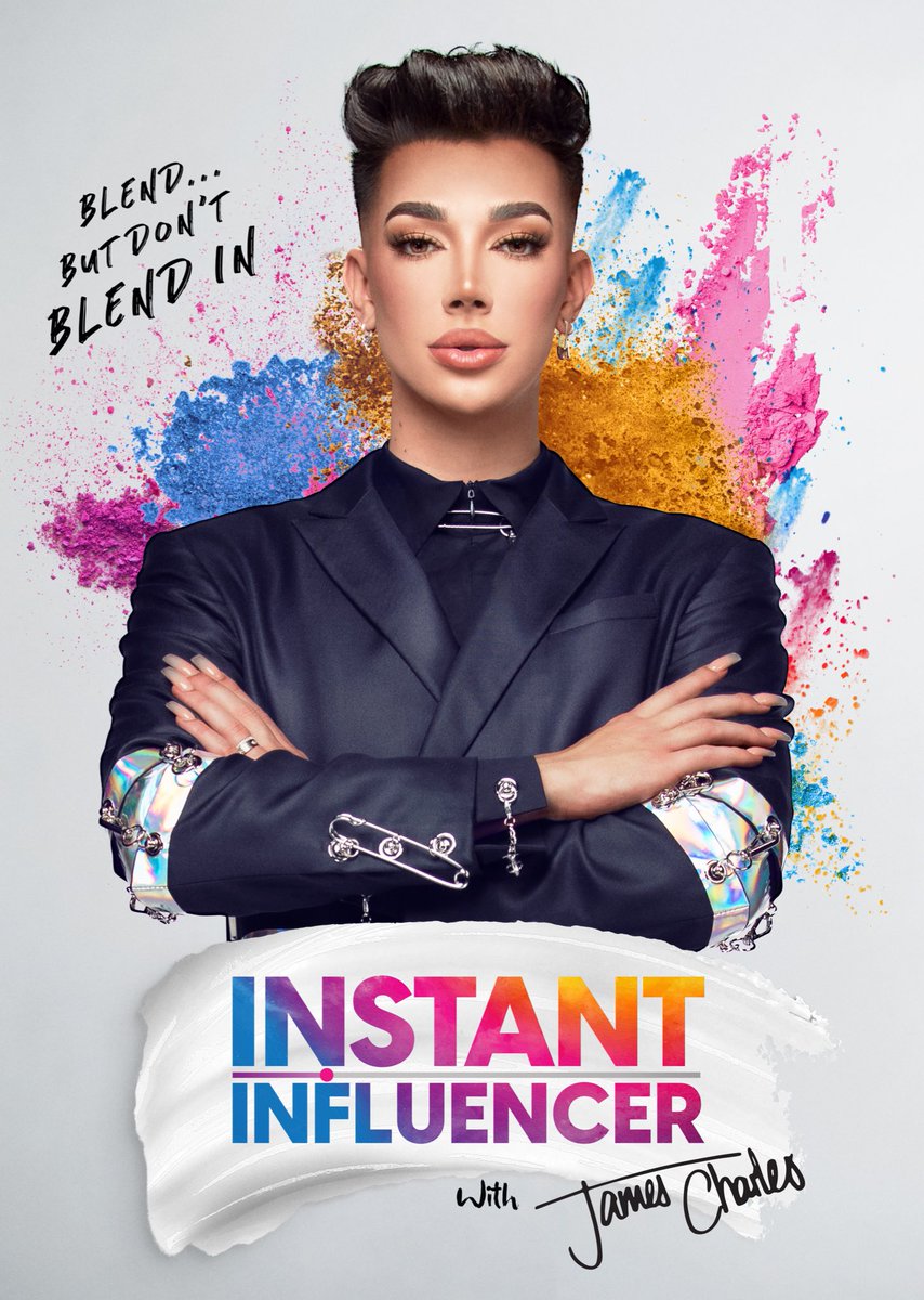 jamescharles's tweet photo. My beauty competition show, #InstantInfluencer premieres TOMORROW. 🔥🎨  I cannot believe the day is finally here, I hope you are as excited as I am. 🥺 Streaming FREE on YouTube tomorrow April 24th, 12PM PST 💞 https://t.co/1GjNqi3GJG